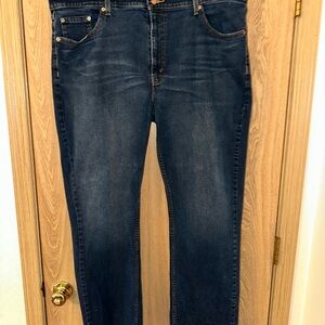 Levi's Blue Straight Leg Jeans with Contrast Stitching